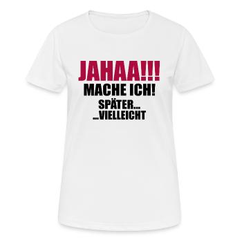 Zeitloses Aufschieben - Frauen T-Shirt atmungsaktiv - Weiß - Vorne - AI Model Female 172 dark (172cm)