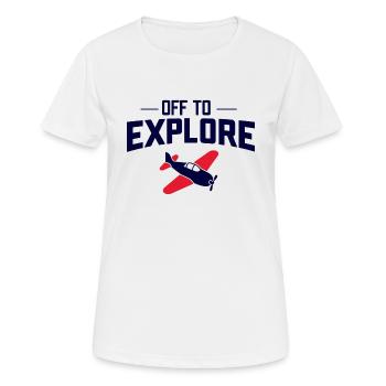Adventure flight - Women's Breathable T-Shirt - white - Front - AI Model Female 172 dark (172cm)