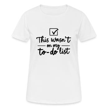 Tâche inattendue - T-shirt respirant Femme - blanc - Devant - AI Model Female 172 dark (172cm)