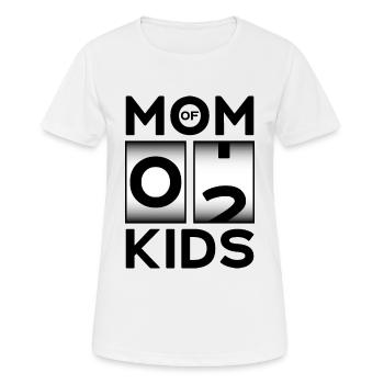 MOM OF 2 KIDS SCHWANGER MAMA ZWEITES KIND - Frauen T-Shirt atmungsaktiv - Weiß - Vorne - AI Model Female 172 dark (172cm)