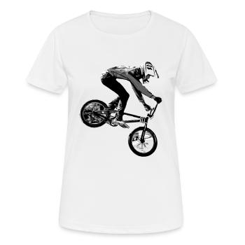 BMX (BMX) - Frauen T-Shirt atmungsaktiv - Weiß - Vorne - AI Model Female 172 dark (172cm)
