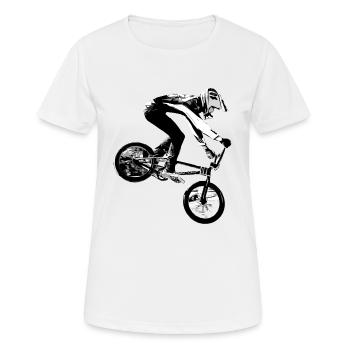 BMX (BMX) - Frauen T-Shirt atmungsaktiv - Weiß - Vorne - AI Model Female 172 dark (172cm)