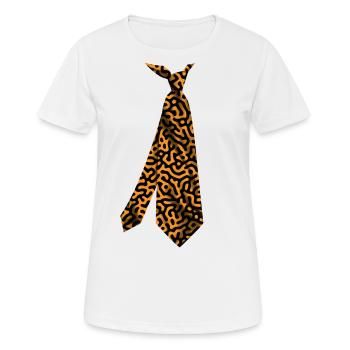 colorful printed necktie t-shirt pattern design - Women's Breathable T-Shirt - white - Front - AI Model Female 172 dark (172cm)