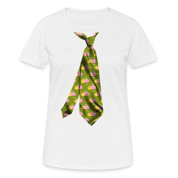 t-shirt imprimé cravate Krawatte cravate - T-shirt respirant Femme - blanc - Devant - AI Model Female 172 dark (172cm)