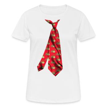 t-shirt imprimé cravate motif coléoptère coloré - T-shirt respirant Femme - blanc - Devant - AI Model Female 172 dark (172cm)