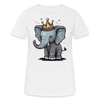 The Regal Elephant - Women's Breathable T-Shirt - white - Front - AI Model Female 172 dark (172cm)