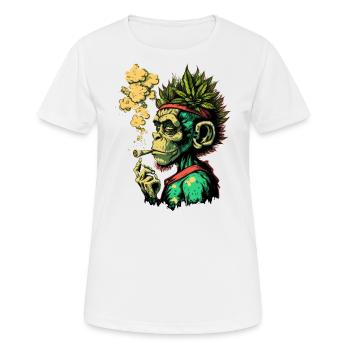 Unkraut-Kopf-Affe - Frauen T-Shirt atmungsaktiv - Weiß - Vorne - AI Model Female 172 dark (172cm)