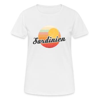 Sardaigne lever du soleil - T-shirt respirant Femme - blanc - Devant - AI Model Female 172 dark (172cm)