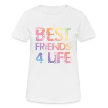 best friends forever - Women's Breathable T-Shirt - white - Front - AI Model Female 172 dark (172cm)