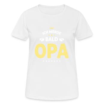 Ich werde bald Opa - Frauen T-Shirt atmungsaktiv - Weiß - Vorne - AI Model Female 172 dark (172cm)