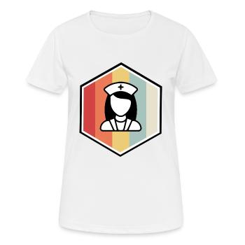 Nurse Doctor Hospital Krankenschwester - Frauen T-Shirt atmungsaktiv - Weiß - Vorne - AI Model Female 172 dark (172cm)