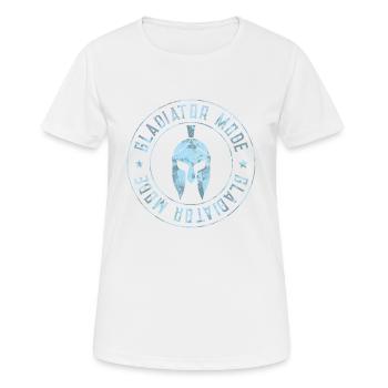 gladiateur casque spartiate - T-shirt respirant Femme - blanc - Devant - AI Model Female 172 dark (172cm)