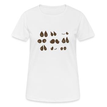 Brüste Oktober rosa Unterschiede, Weiblich - Frauen T-Shirt atmungsaktiv - Weiß - Vorne - AI Model Female 172 dark (172cm)