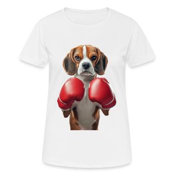 Beagle - Frauen T-Shirt atmungsaktiv - Weiß - Vorne - AI Model Female 172 dark (172cm)