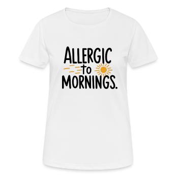 Morning grouch - Women's Breathable T-Shirt - white - Front - AI Model Female 172 dark (172cm)