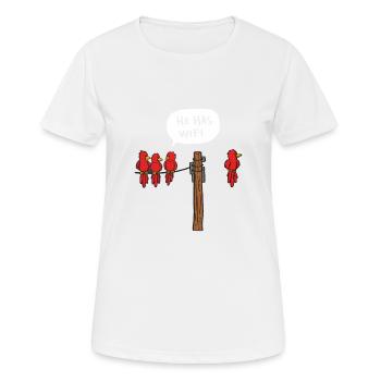 oiseaux WIFI - T-shirt respirant Femme - blanc - Devant - AI Model Female 172 dark (172cm)