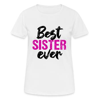 Meilleure sœur de tous les temps Meilleure sœur - T-shirt respirant Femme - blanc - Devant - AI Model Female 172 dark (172cm)