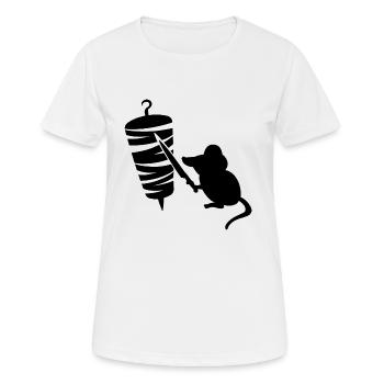 Kebab Grill Maus - Frauen T-Shirt atmungsaktiv - Weiß - Vorne - AI Model Female 172 dark (172cm)