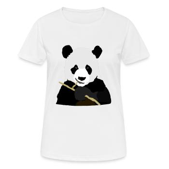 Panda eating stick - Women's Breathable T-Shirt - white - Front - AI Model Female 172 dark (172cm)