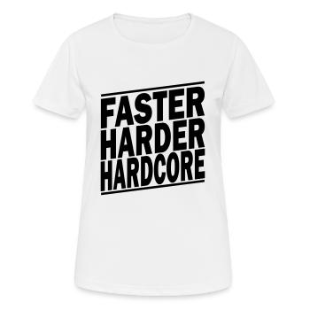 faster harder ii - Frauen T-Shirt atmungsaktiv - Weiß - Vorne - AI Model Female 172 dark (172cm)
