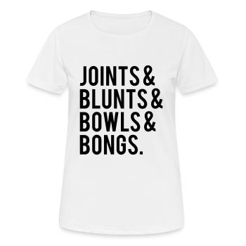 Joints & blunts & bowls & bongs. - Frauen T-Shirt atmungsaktiv - Weiß - Vorne - AI Model Female 172 dark (172cm)