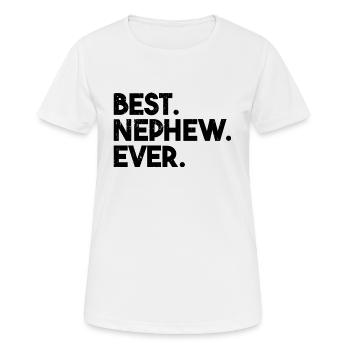 Meilleur neveu de tous les temps - T-shirt respirant Femme - blanc - Devant - AI Model Female 172 dark (172cm)