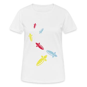 Symbole de la carotte - T-shirt respirant Femme - blanc - Devant - AI Model Female 172 dark (172cm)