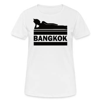 Bangkok Buddha Thailand Tempel Wat Pho Souvenir TH - Frauen T-Shirt atmungsaktiv - Weiß - Vorne - AI Model Female 172 dark (172cm)