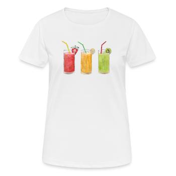 Smothie d’été - T-shirt respirant Femme - blanc - Devant - AI Model Female 172 dark (172cm)
