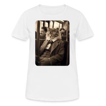 Mr. Whiskers in search of some relaxation - Women's Breathable T-Shirt - white - Front - AI Model Female 172 dark (172cm)
