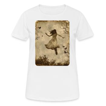 La fille flottante - T-shirt respirant Femme - blanc - Devant - AI Model Female 172 dark (172cm)