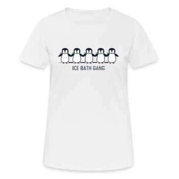 Baths Winter Baths Penguin Bathing - Women's Breathable T-Shirt - white - Front - AI Model Female 172 dark (172cm)