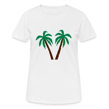 Palmen - Frauen T-Shirt atmungsaktiv - Weiß - Vorne - AI Model Female 172 dark (172cm)