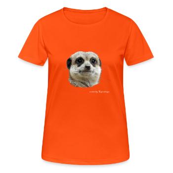 meerkat - Women's Breathable T-Shirt - neon orange - Front - AI Model Female 172 dark (172cm)