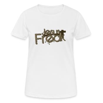 Jesus Freak - Frauen T-Shirt atmungsaktiv - Weiß - Vorne - AI Model Female 172 dark (172cm)