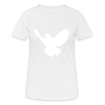 Friedenstaube - Frauen T-Shirt atmungsaktiv - Weiß - Vorne - AI Model Female 172 dark (172cm)