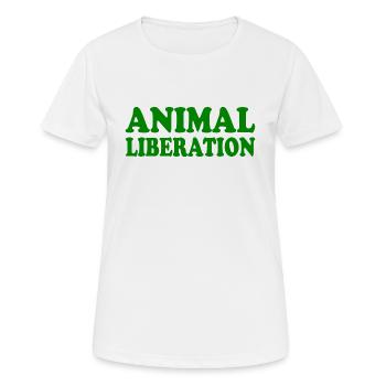 Animal liberation - Women's Breathable T-Shirt - white - Front - AI Model Female 172 dark (172cm)