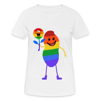 Peanut Gay Love Different Partnership LGBT Couple - Women's Breathable T-Shirt - white - Front - AI Model Female 172 dark (172cm)