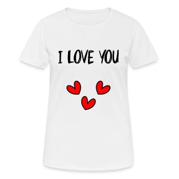 PAAR. ICH HABE GERADE GEHEIRATET. Junggesellinnenabschied. VALENTINSTAG. MARIES - Frauen T-Shirt atmungsaktiv - Weiß - Vorne - AI Model Female 172 dark (172cm)
