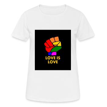 Love is love - T-shirt respirant Femme - blanc - Devant - AI Model Female 172 dark (172cm)