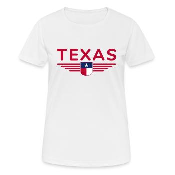 Texas Fan T-Shirt – Lone Star Style - T-shirt respirant Femme - blanc - Devant - AI Model Female 172 dark (172cm)