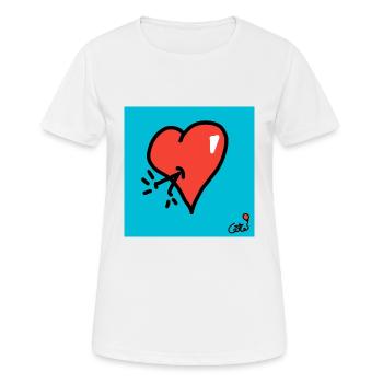 Kuoro amoureux - T-shirt respirant Femme - blanc - Devant - AI Model Female 172 dark (172cm)