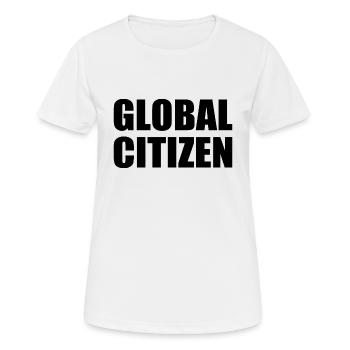global citizen - Frauen T-Shirt atmungsaktiv - Weiß - Vorne - AI Model Female 172 dark (172cm)