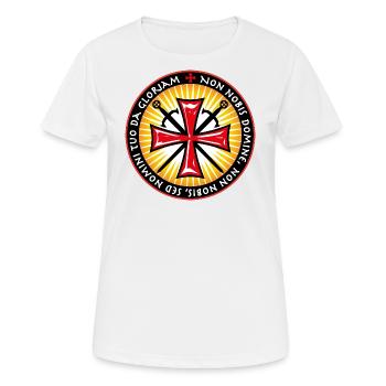 22 Chevaliers Croix Épées Non Nobis Domine - T-shirt respirant Femme - blanc - Devant - AI Model Female 172 dark (172cm)