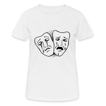 Mourning behind masks - Women's Breathable T-Shirt - white - Front - AI Model Female 172 dark (172cm)