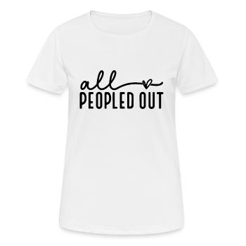 Tout le monde Introverti Casanier Anti Social - T-shirt respirant Femme - blanc - Devant - AI Model Female 172 dark (172cm)