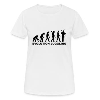Jonglieren - Frauen T-Shirt atmungsaktiv - Weiß - Vorne - AI Model Female 172 dark (172cm)