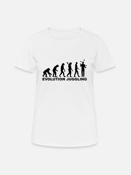 Jonglieren - Frauen T-Shirt atmungsaktiv - Weiß