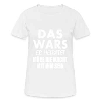 Das wars - Frauen T-Shirt atmungsaktiv - Weiß - Vorne - AI Model Female 172 dark (172cm)