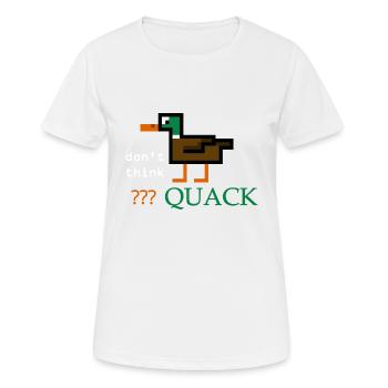 Duck Quack - Women's Breathable T-Shirt - white - Front - AI Model Female 172 dark (172cm)